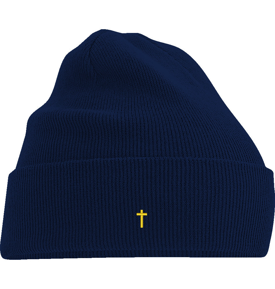 Cross Beanie - Navy