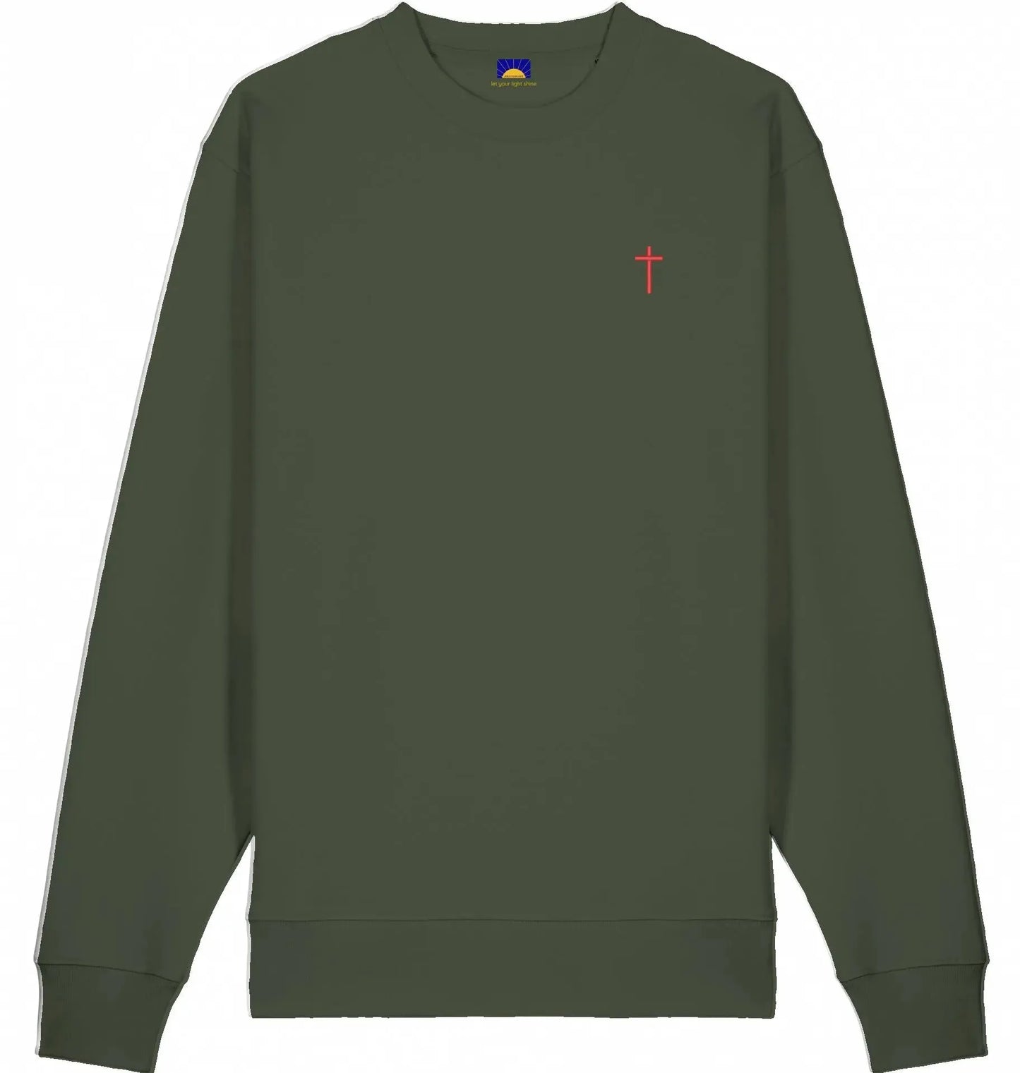 Cross Sweatshirt – rotes Kreuz - gestickt