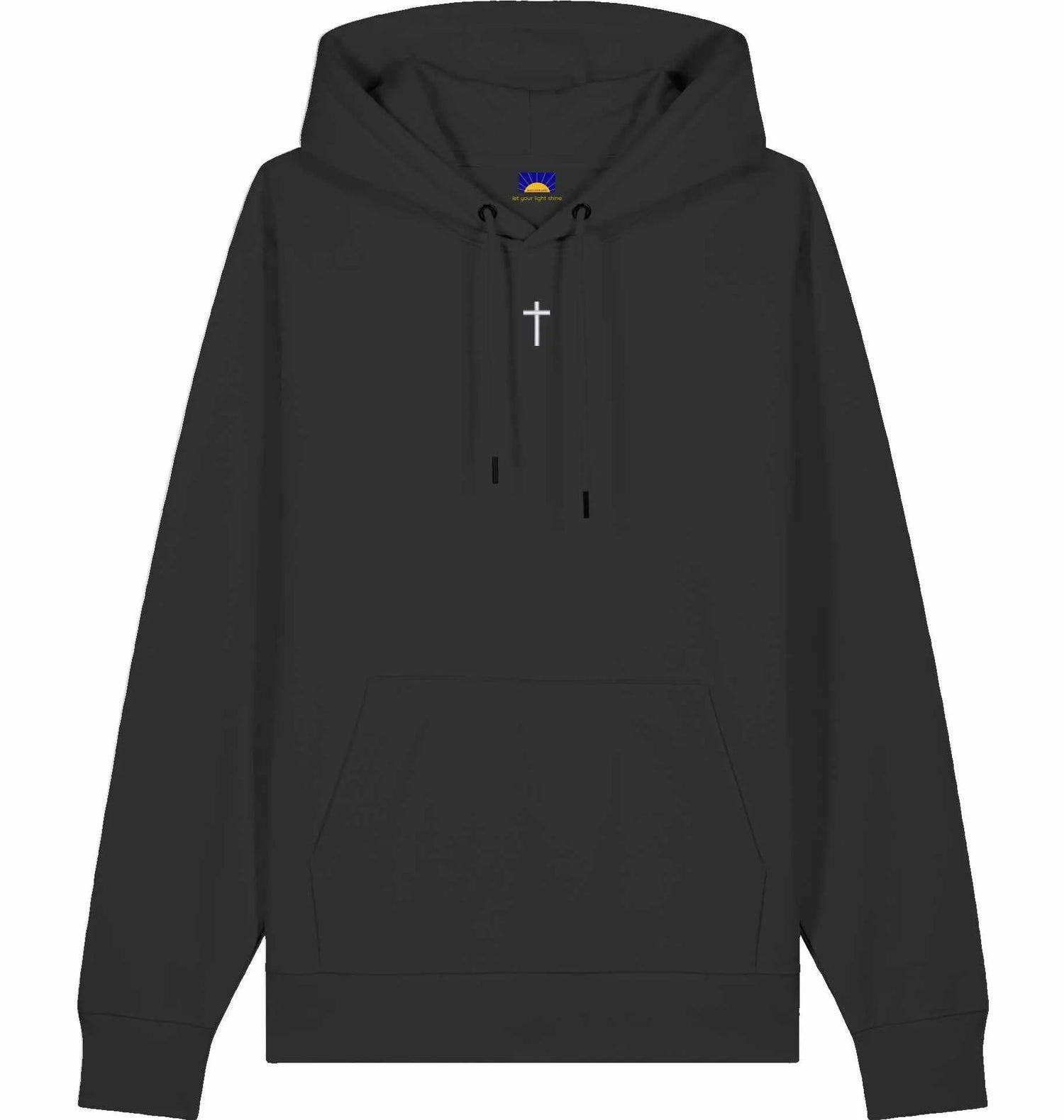 Christlicher Hoodie aus Bio Baumwolle mit modernem Print - Jesus your light.