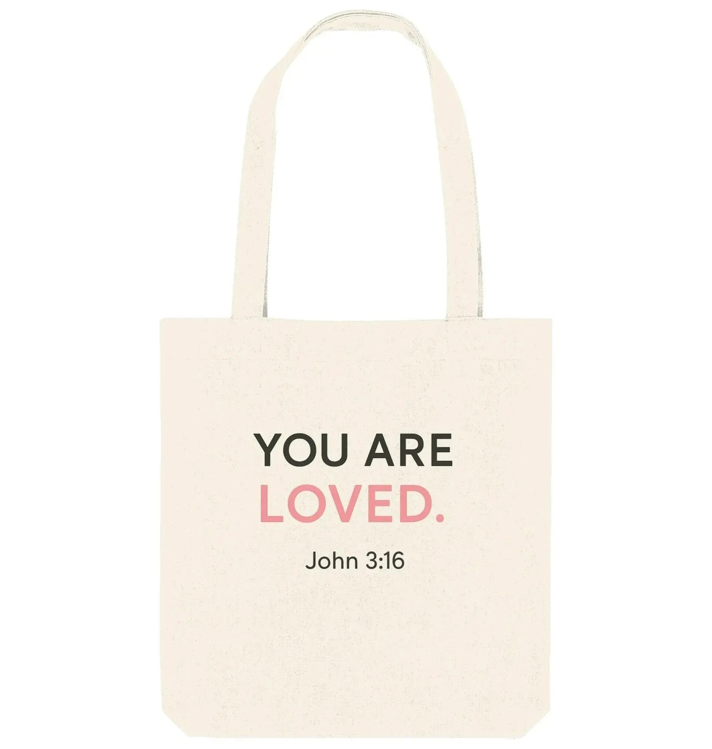 You Are Loved – Tragetasche Baumwolltasche Jesus your light 