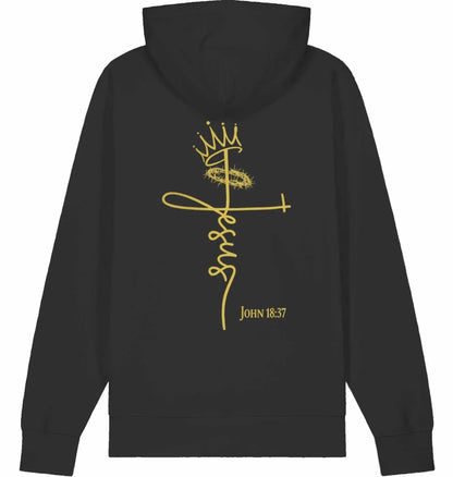 Jesus – King Savior Hoodie Gold Print