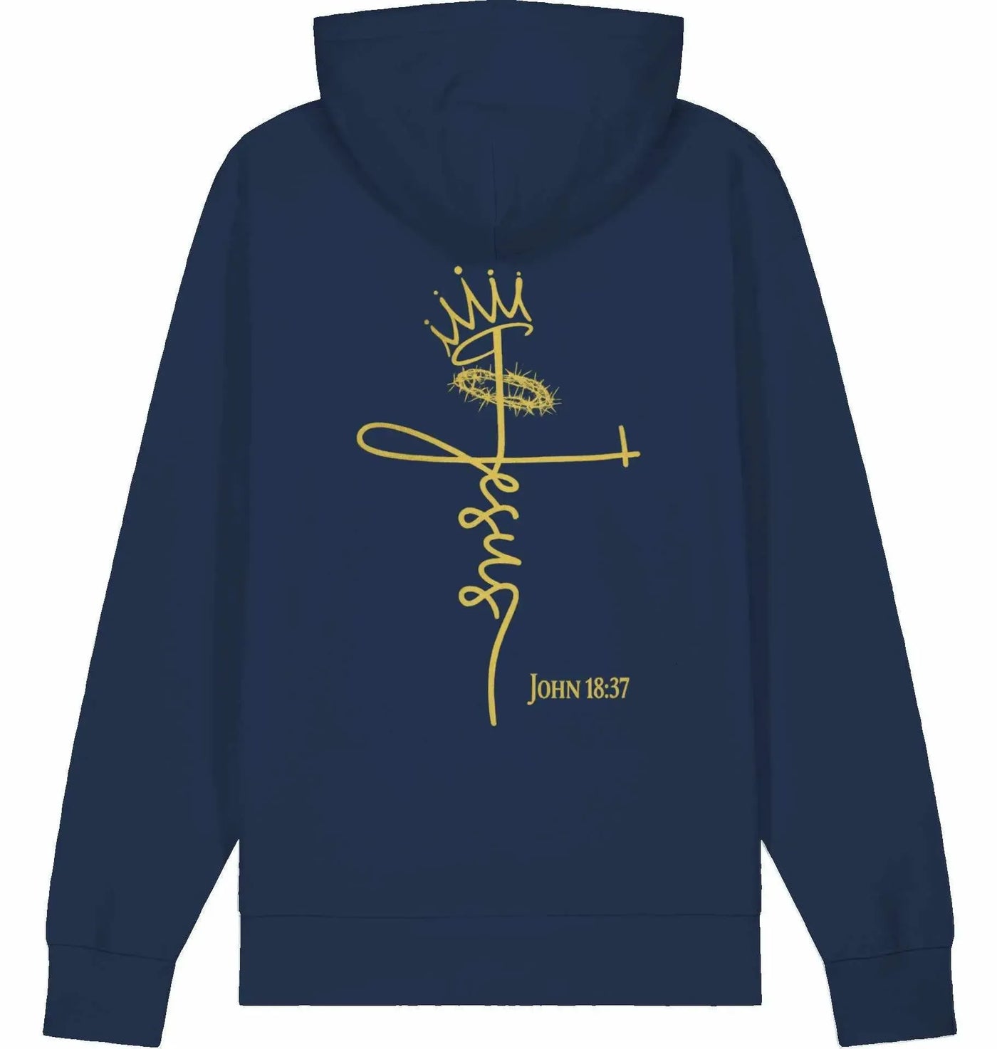 Jesus – King Savior Hoodie Gold Print