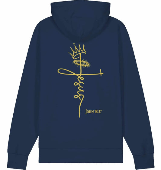 Jesus – King Savior Hoodie Gold Print