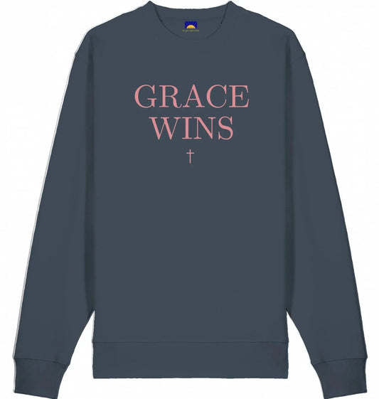 Grace Wins - Bio Sweatshirt Sweatshirt Jesus your light 