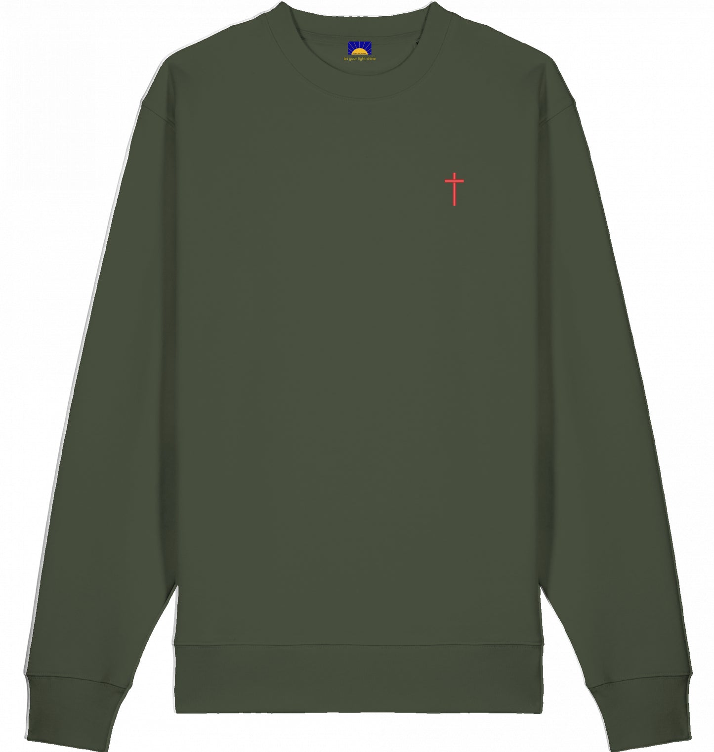 Cross Sweatshirt – rotes Kreuz - gestickt