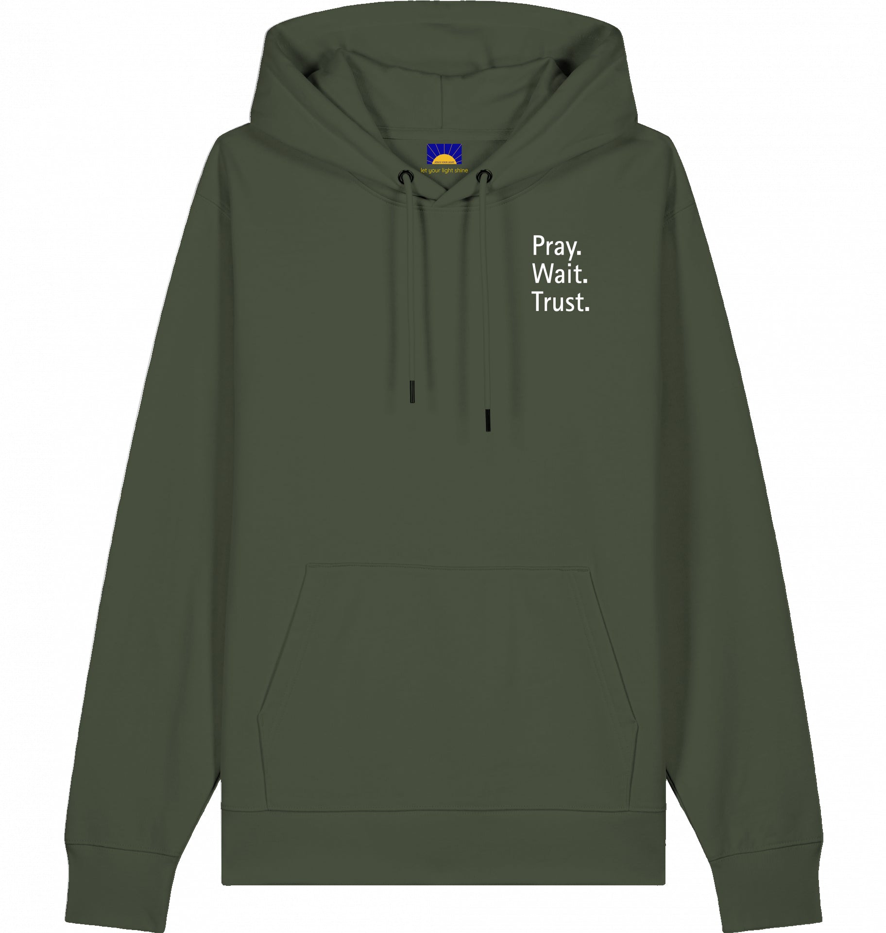 Pray. Wait. Trust. – Hoodie „Faith over feelings.“