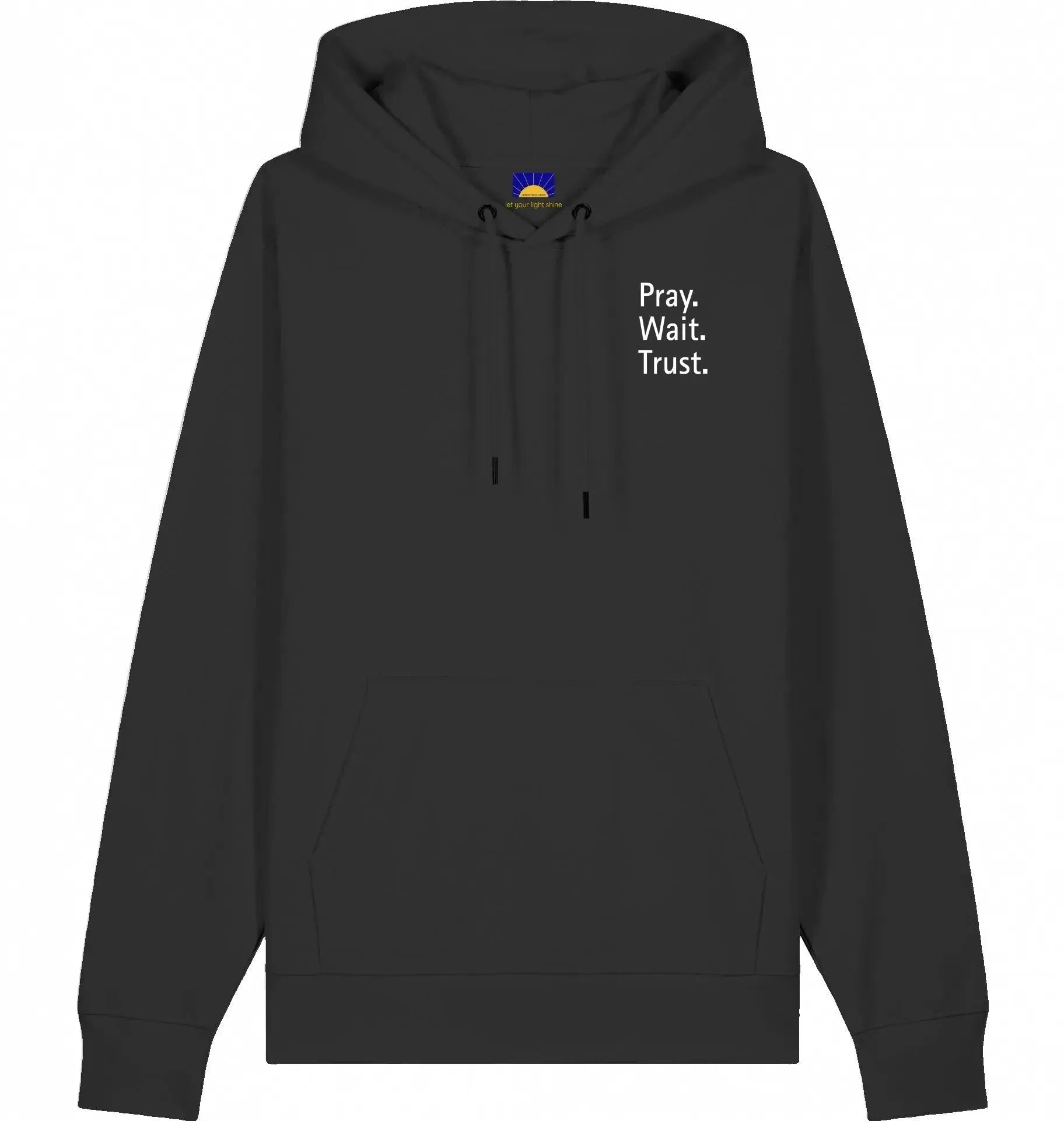 Pray. Wait. Trust. – Hoodie „Faith over feelings.“ Hoodies Jesus your light 