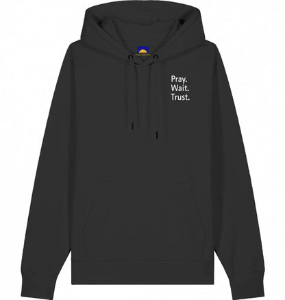 Pray. Wait. Trust. – Hoodie „Faith over feelings.“ Hoodies Jesus your light 