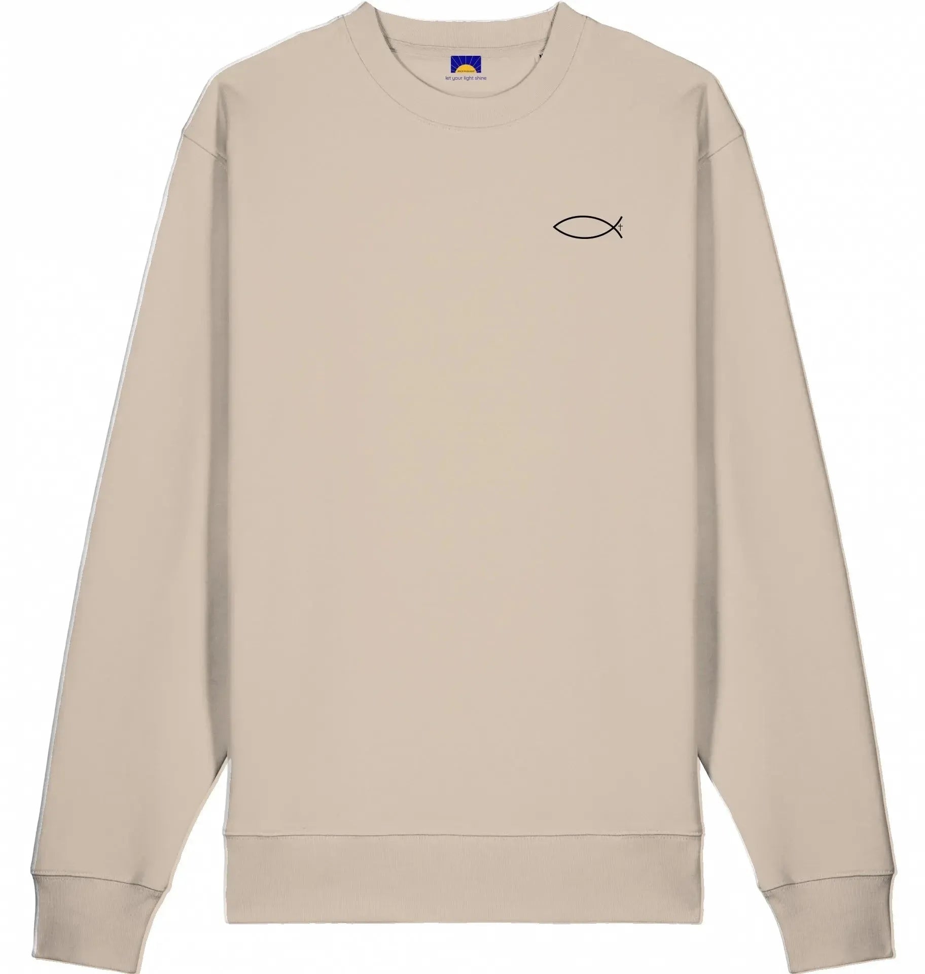 Ichthys – Bio Sweatshirt Sweatshirt JESUS YOUR LIGHT 