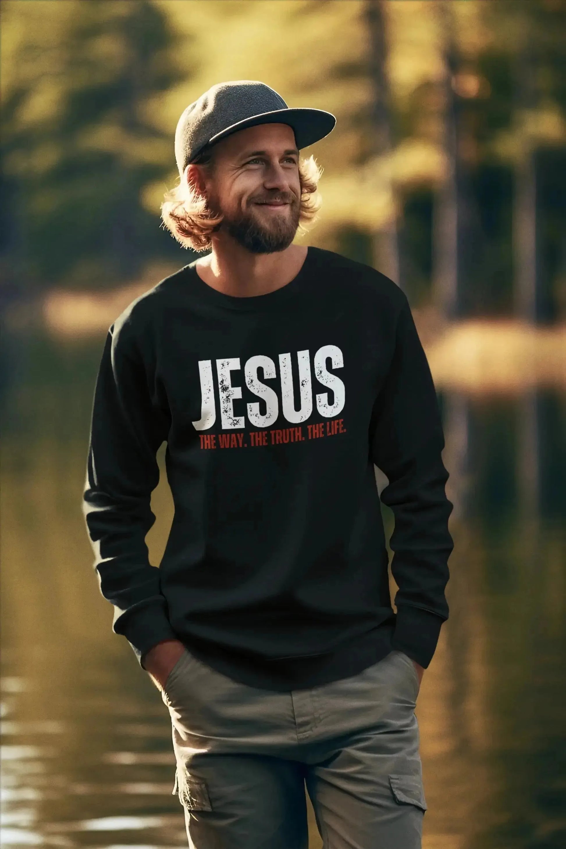 Jesus Sweatshirt "THE WAY..." Sweatshirt Jesus your light 